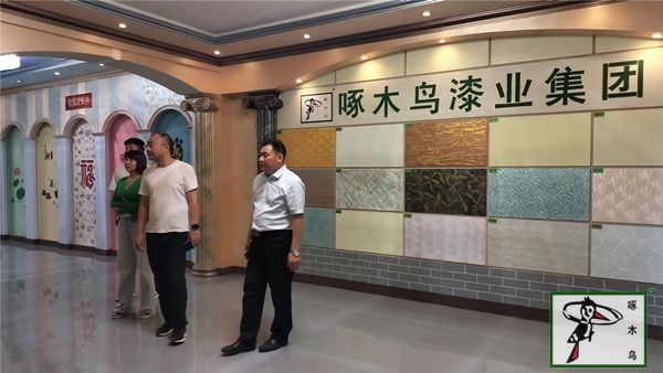 近日，辉阳集团冯总莅临啄木鸟漆业集团进行实地参观考察，啄木鸟漆业集团副总经理杜尚财热情接待了冯总一行，并陪同参观了企业的样板展厅、研发中心、质检中心以及生产车间。&nbsp;